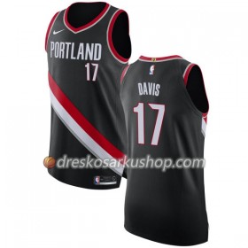 Muški NBA Dres Portland Trail Blazers Ed Davis 17 Nike 2017-18 Crna Swingman